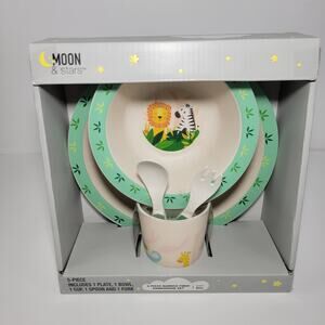 New Moon & Stars 5-PC Jungle Animal Baby Dish Set